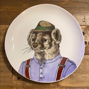 West Elm Dapper Animal Plate Otter